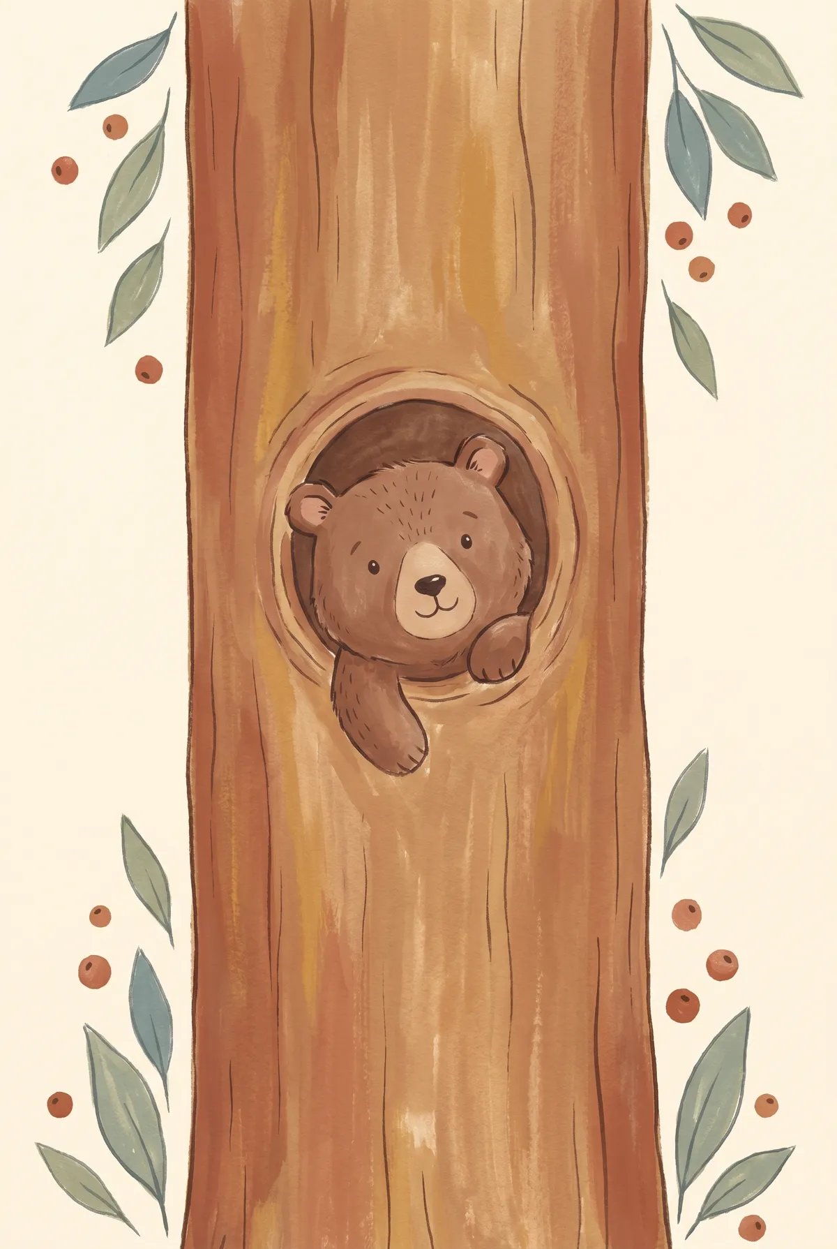 Bear in Tree Print