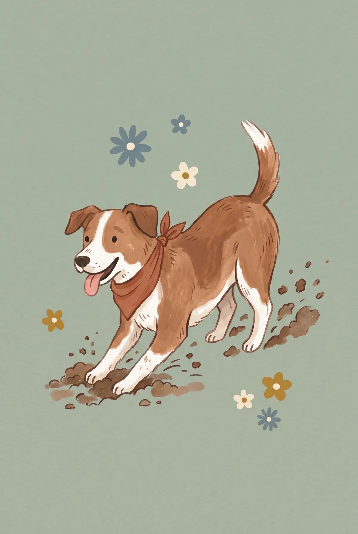 Digging Dog Print