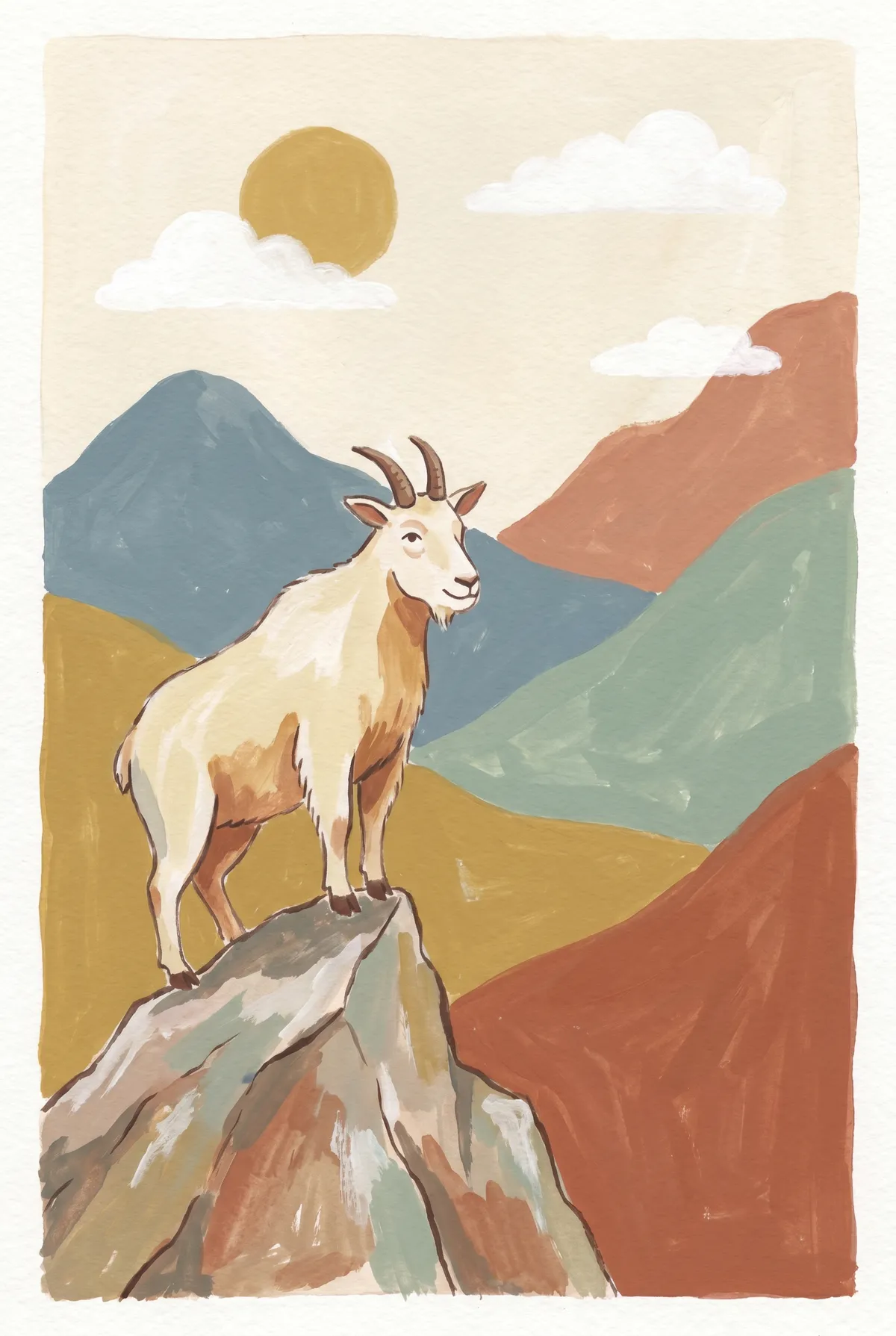 Mountain Goat Print