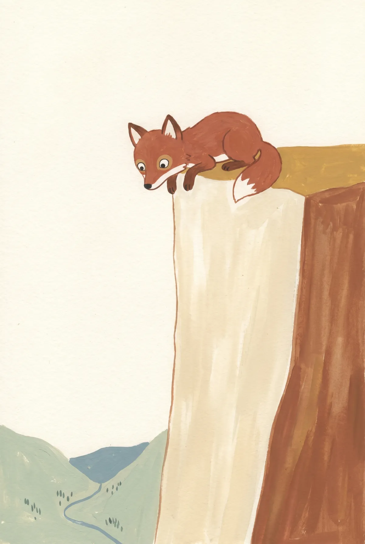 Fox on Cliff Print