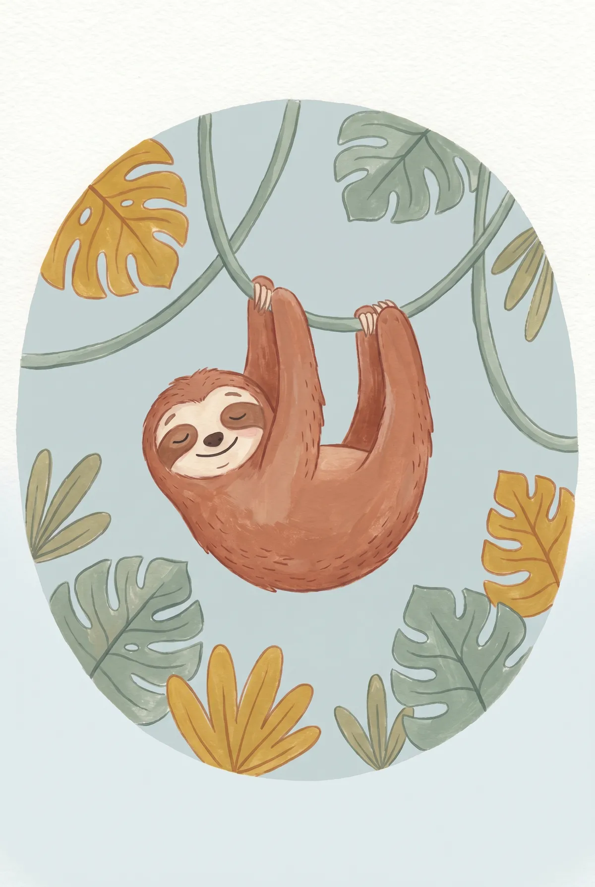 Sleepy Sloth Print