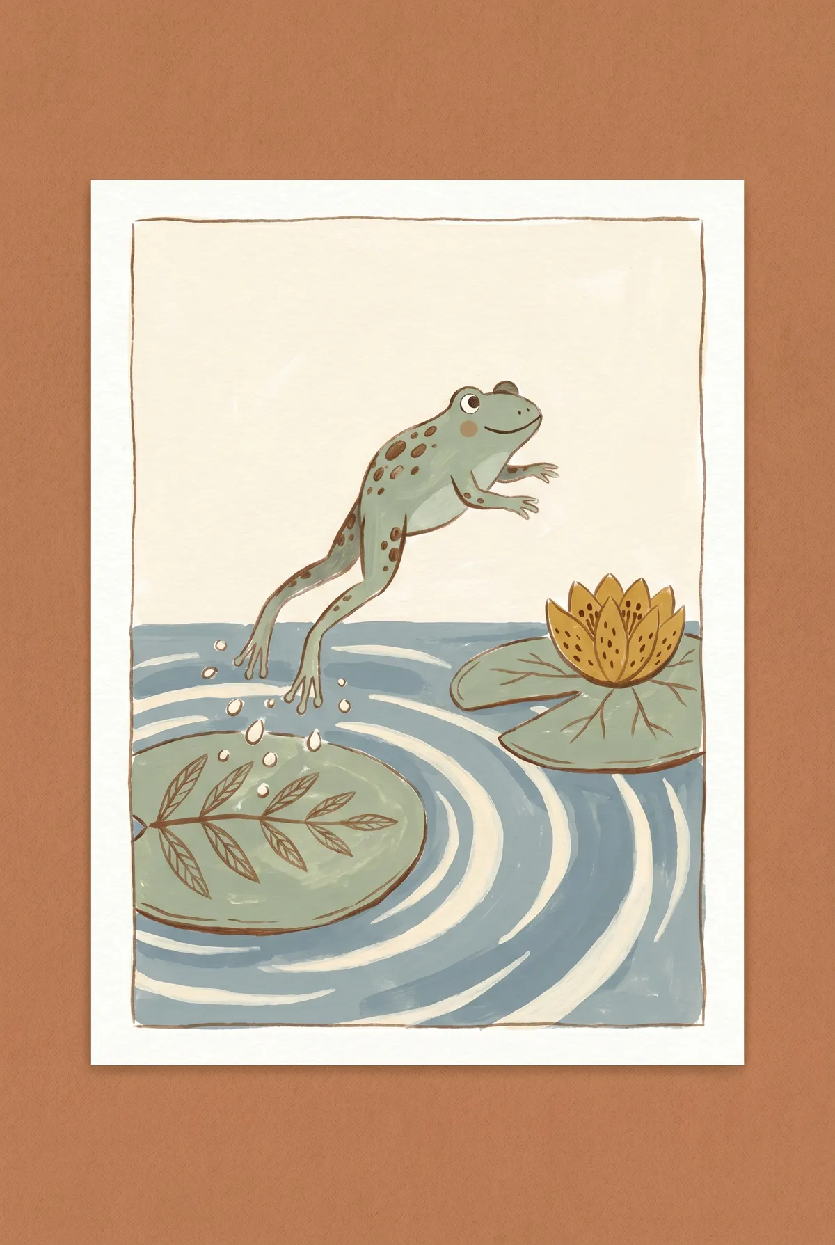 Leaping Frog Print