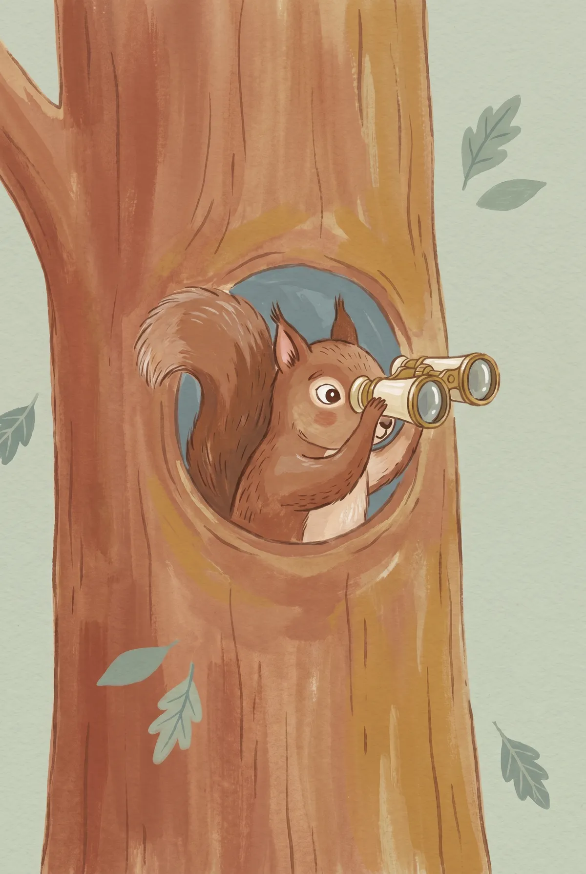 Squirrel with Binoculars Print