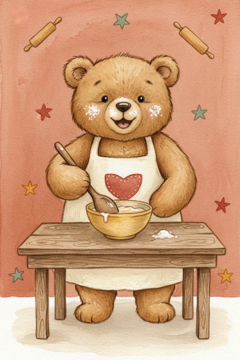 Baking Bear Print