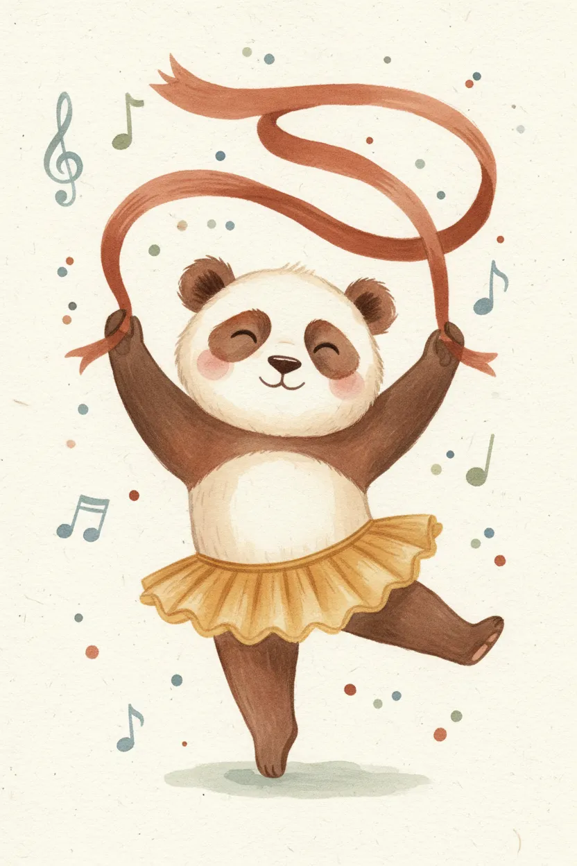 Ballerina Panda Print