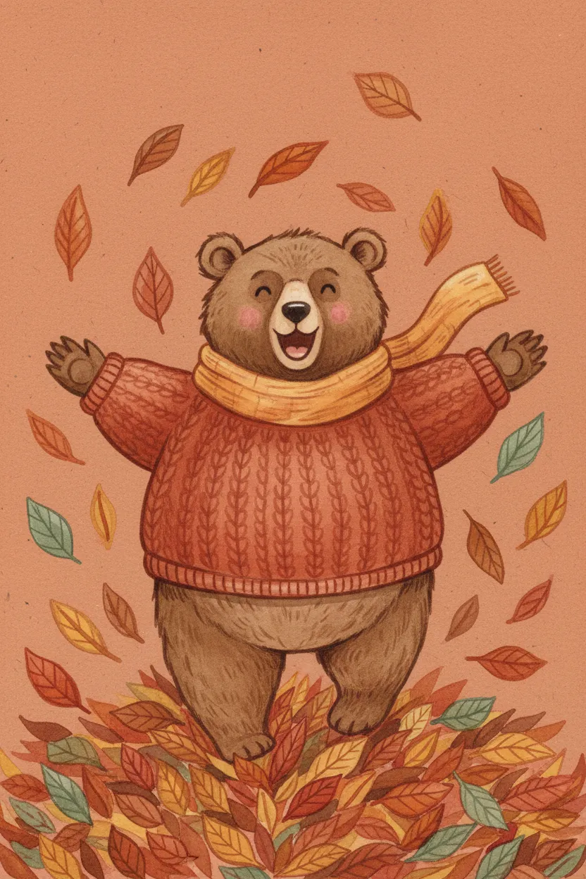 Autumn Bear Print