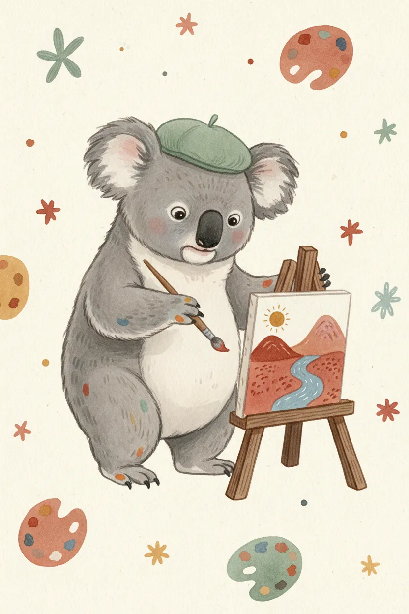Painter Koala Print