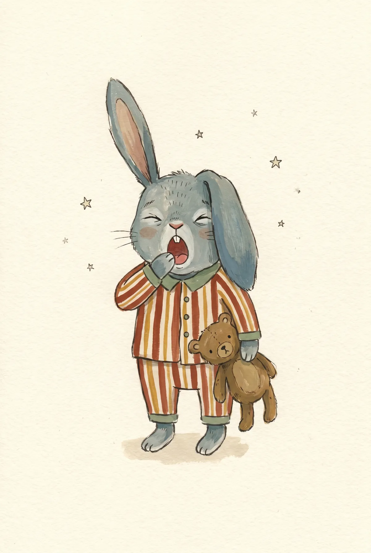 Sleepy Bunny Print