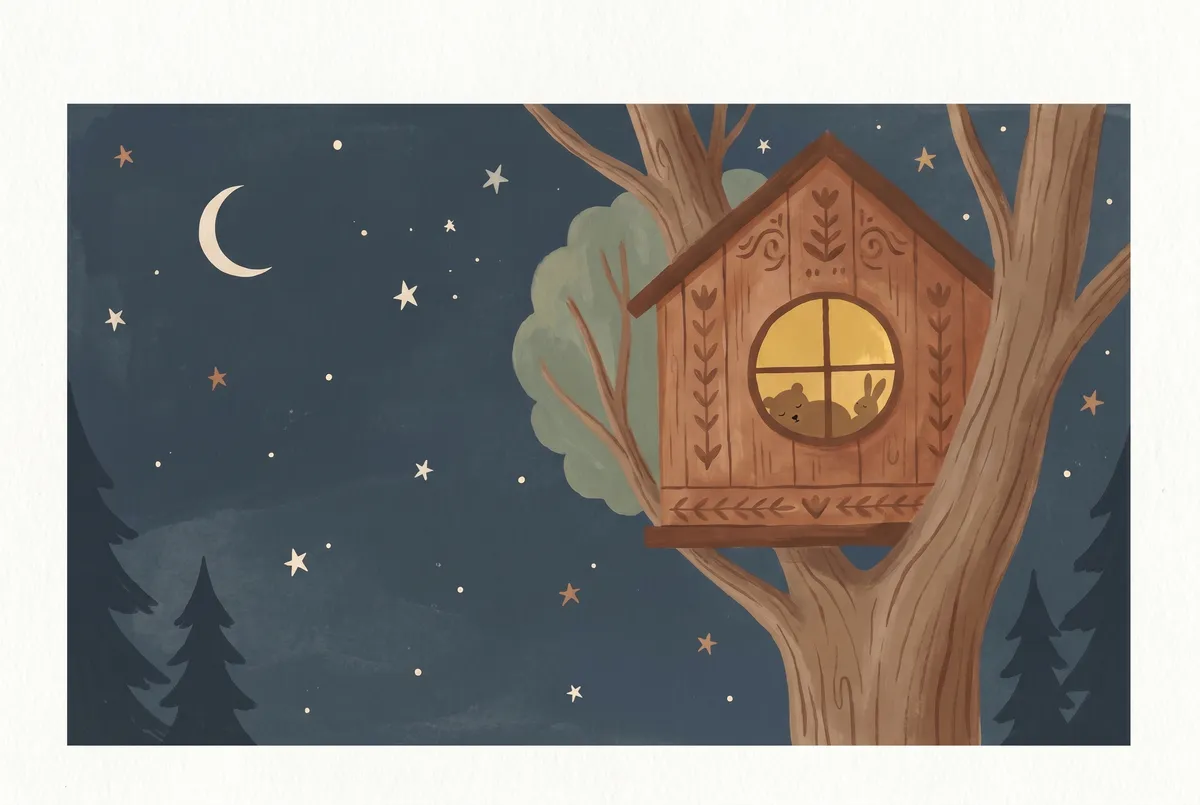 Treehouse Bedtime Print