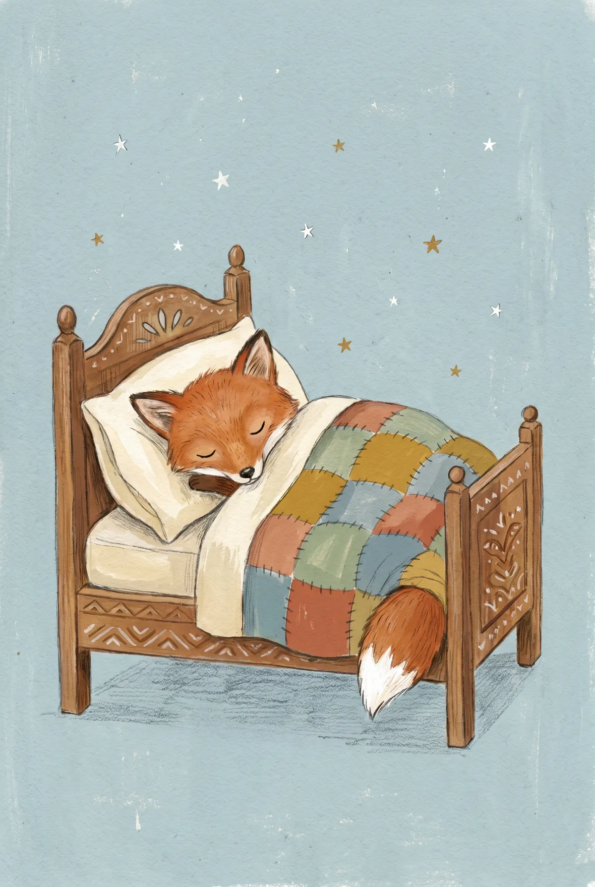 Sleeping Fox Print