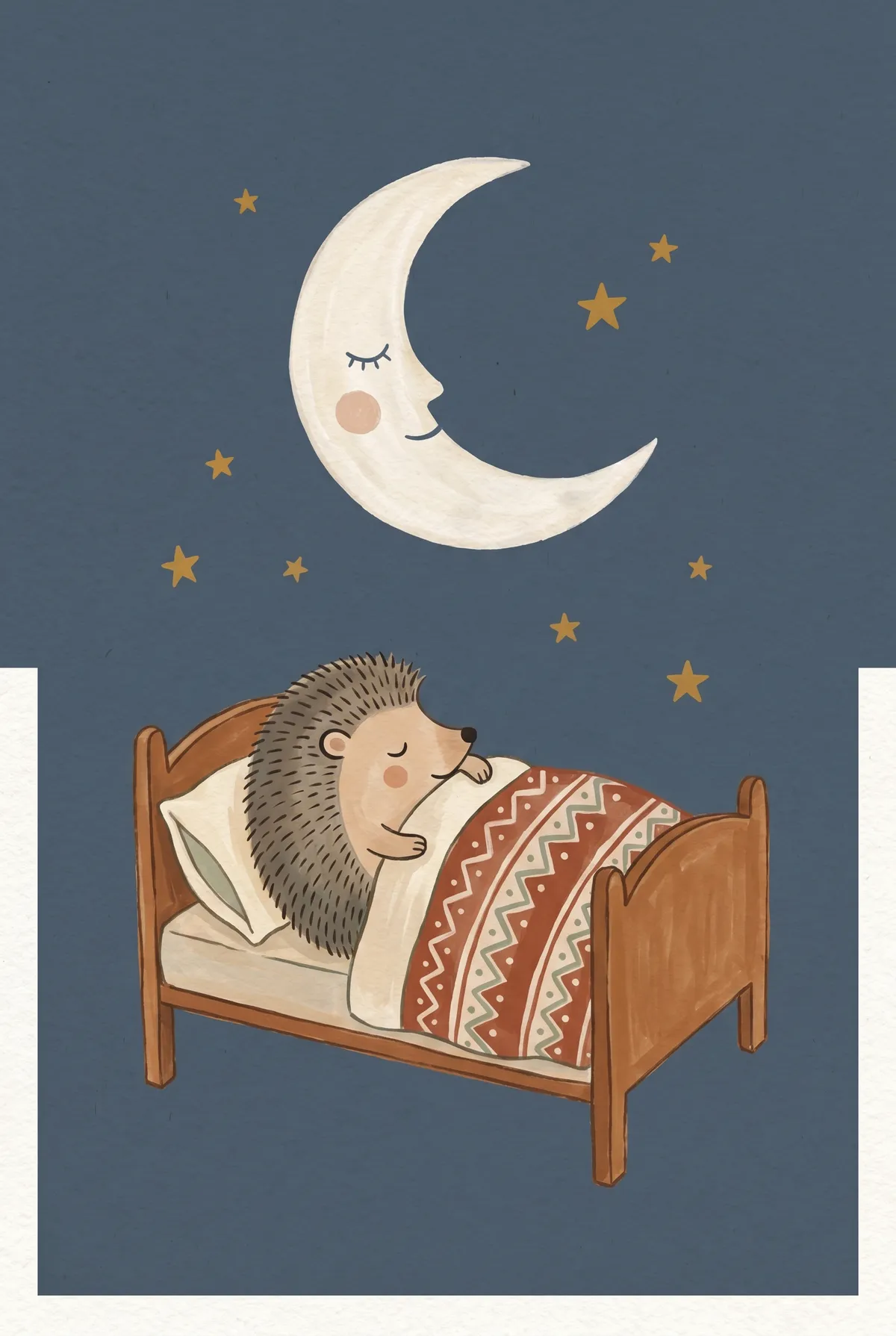 Sleeping Hedgehog Print