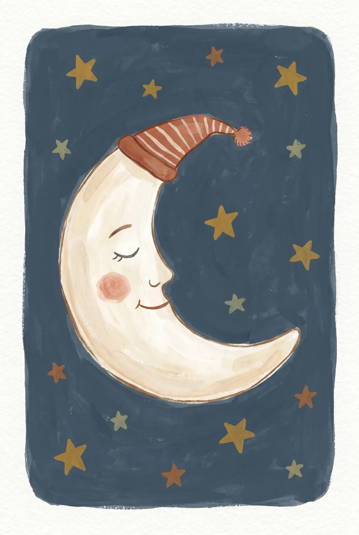 Sleepy Moon Print