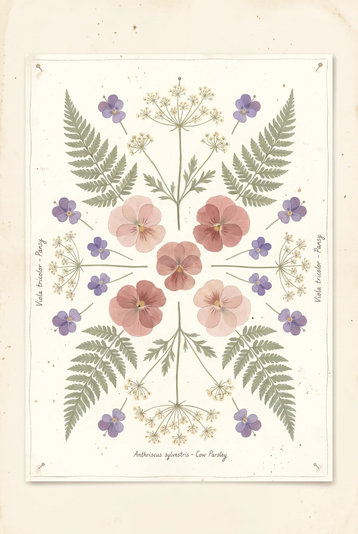 Pressed Flower Botanical Print