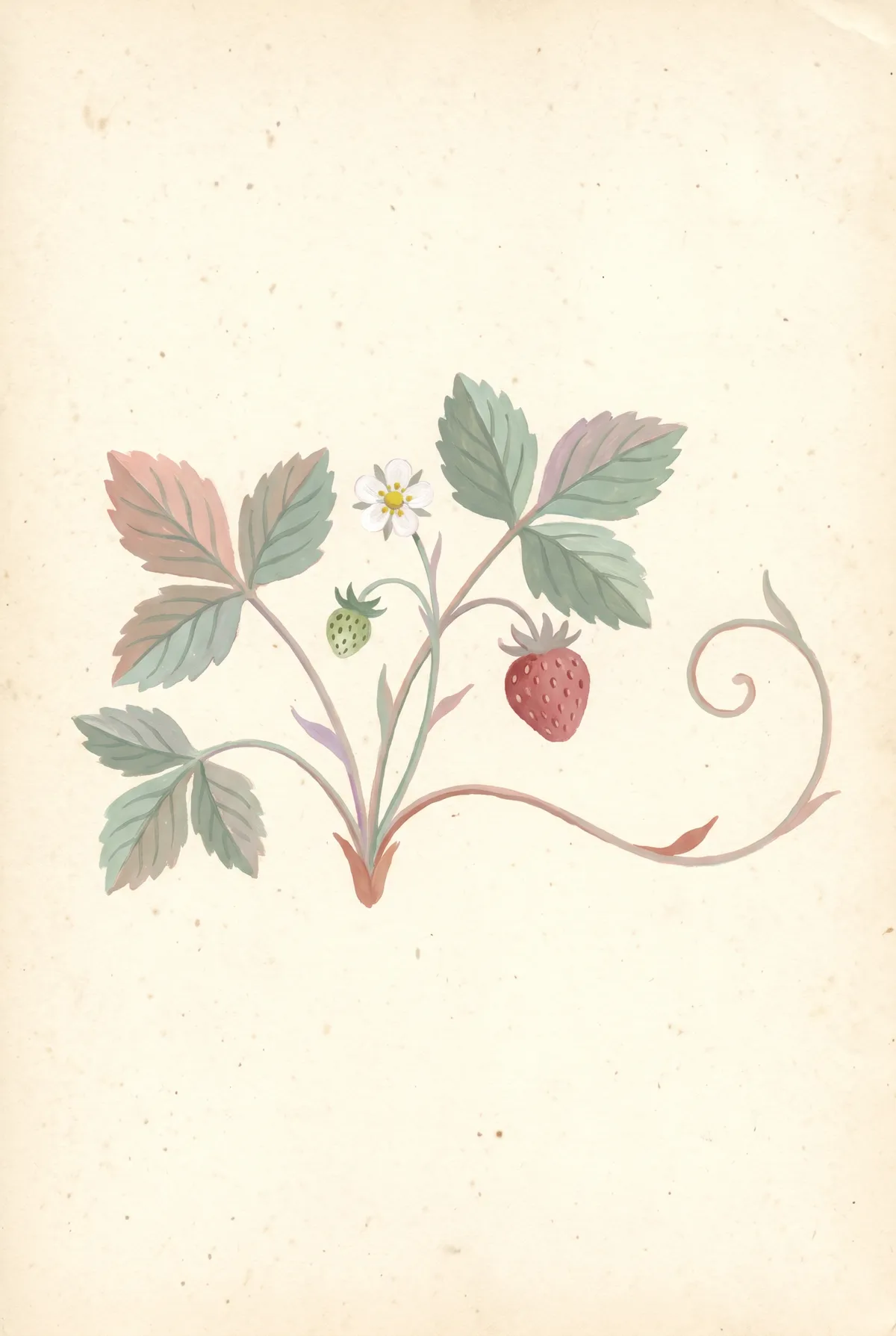 Wild Strawberry Plant Print