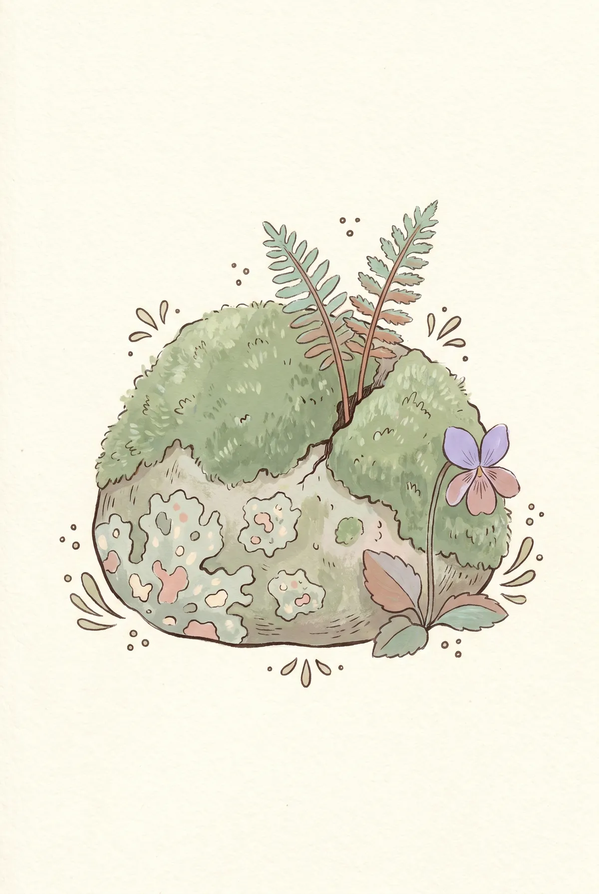Mossy Stone Print