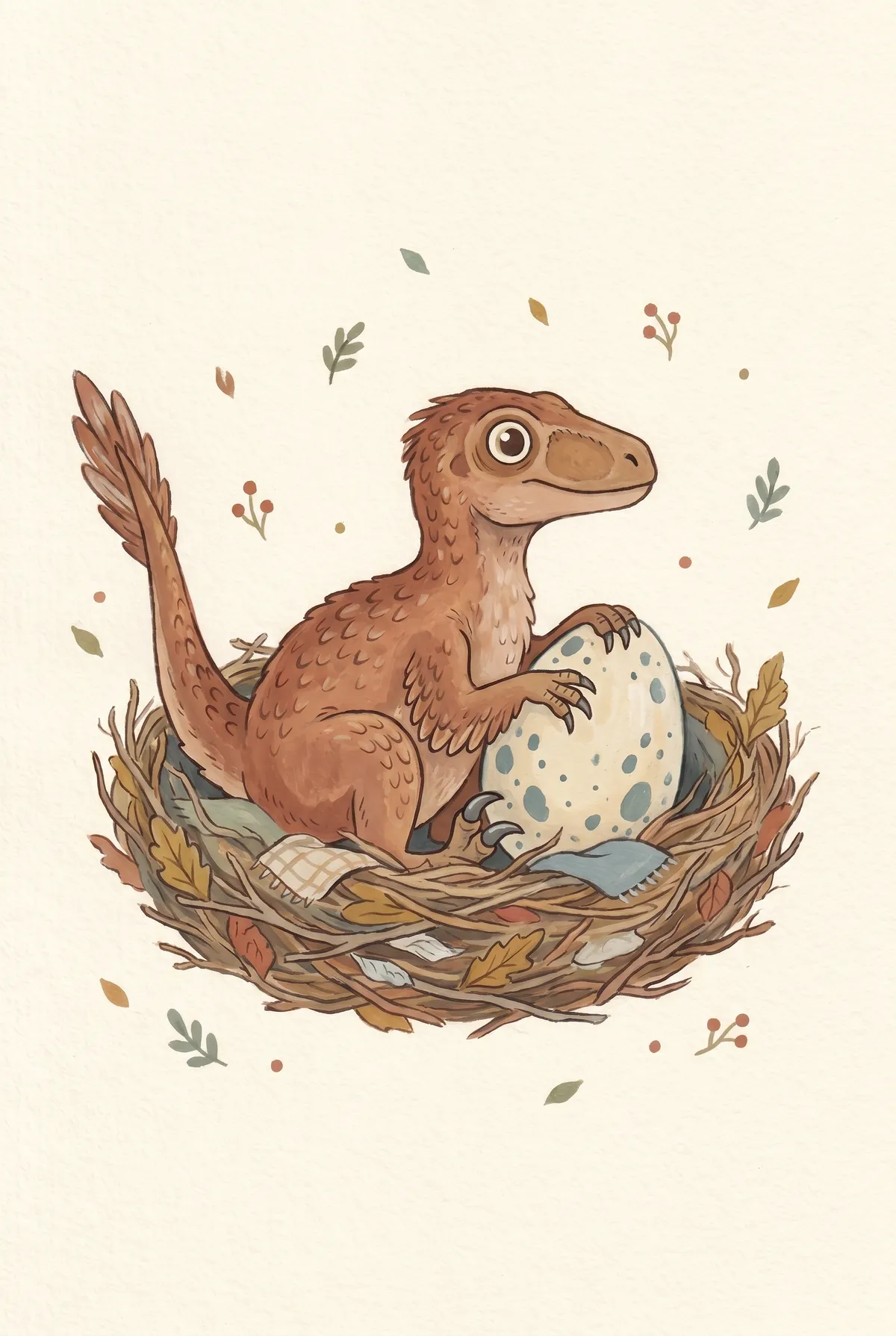 Baby Velociraptor Print