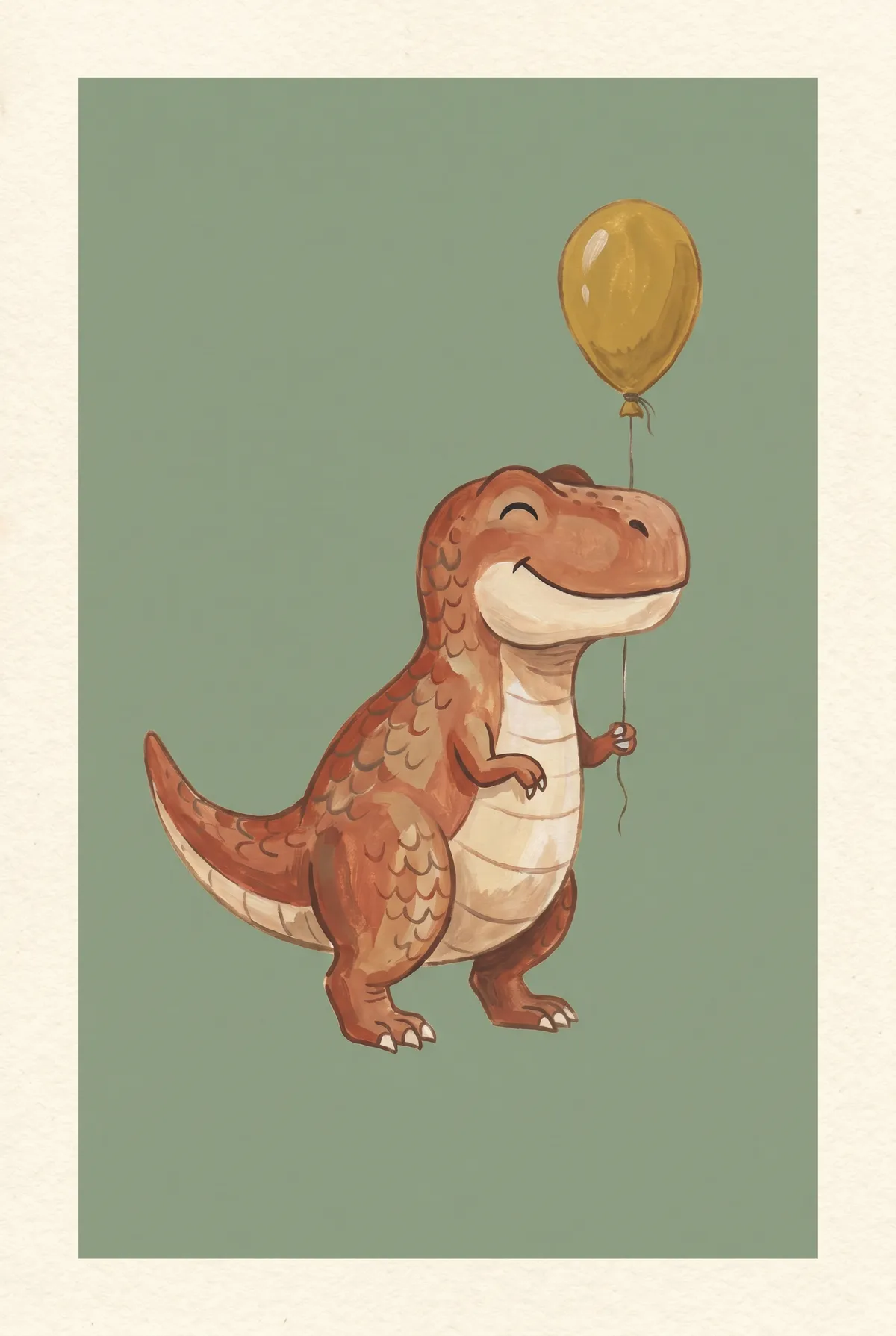 T-Rex with Balloon Print