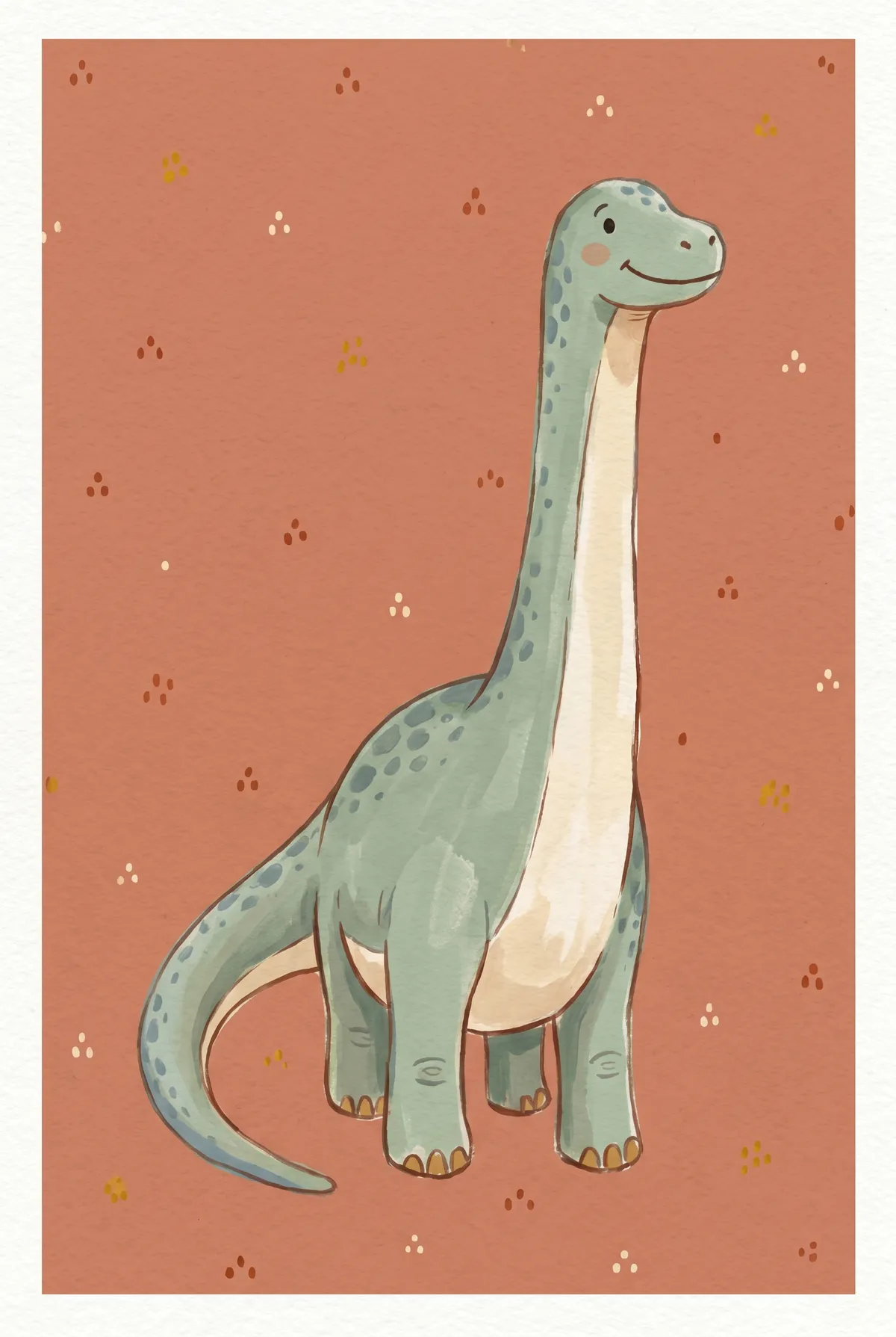 Brontosaurus Nursery Print