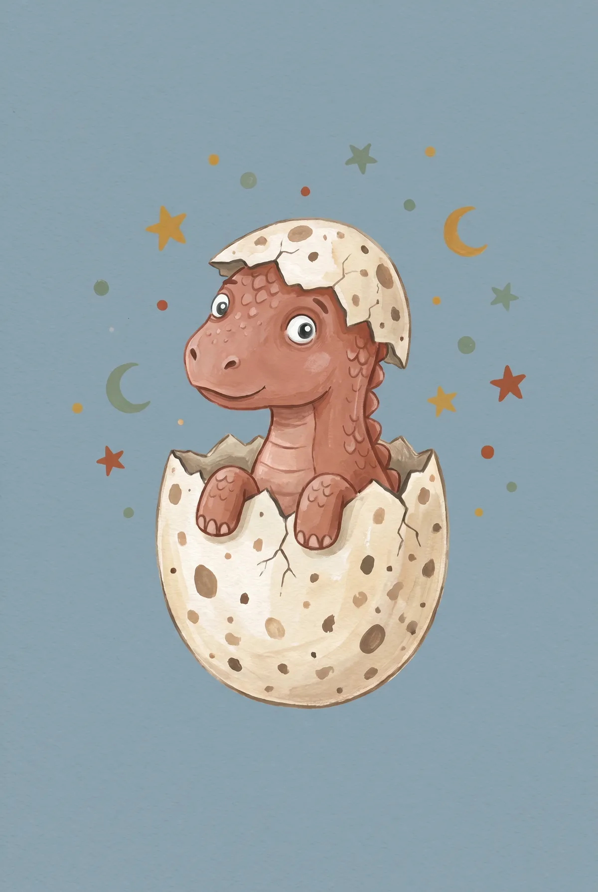 Baby Dinosaur Hatchling Print