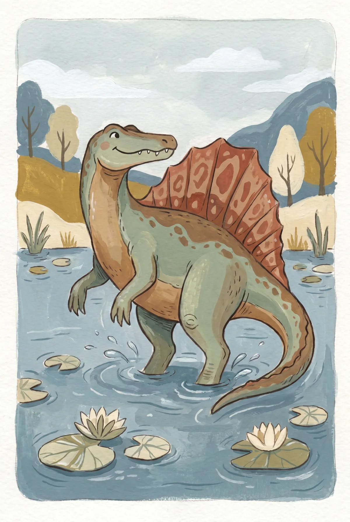 Spinosaurus Lake Print