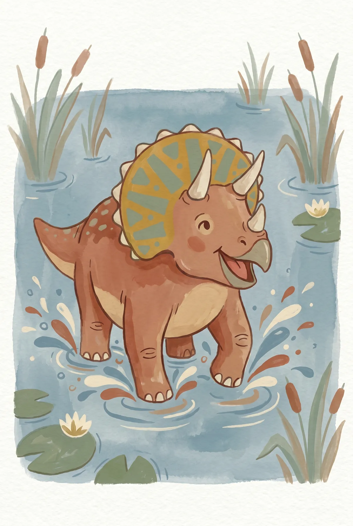 Triceratops Lake Print