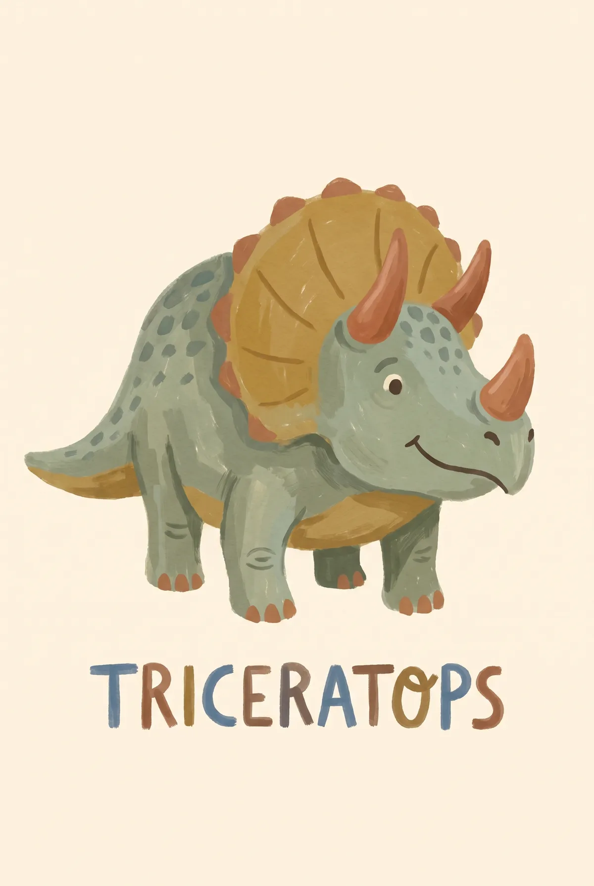 Triceratops Print