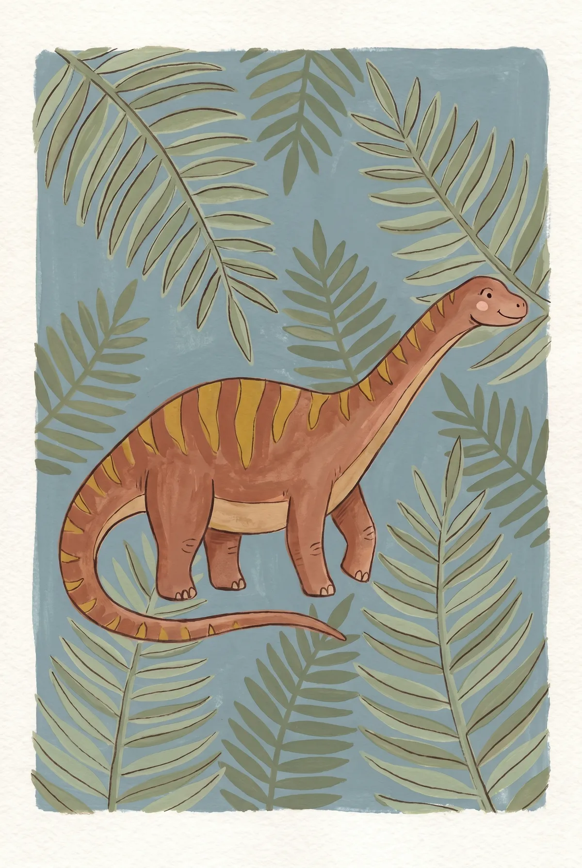 Diplodocus Dinosaur Print