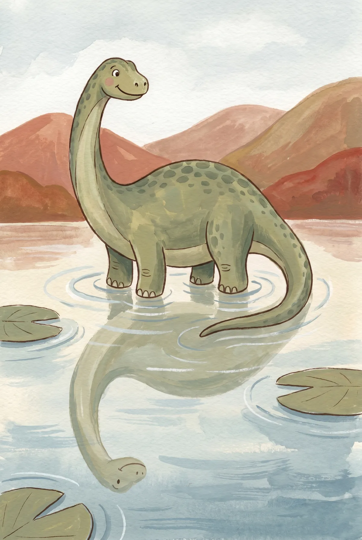 Brontosaurus Lake Print