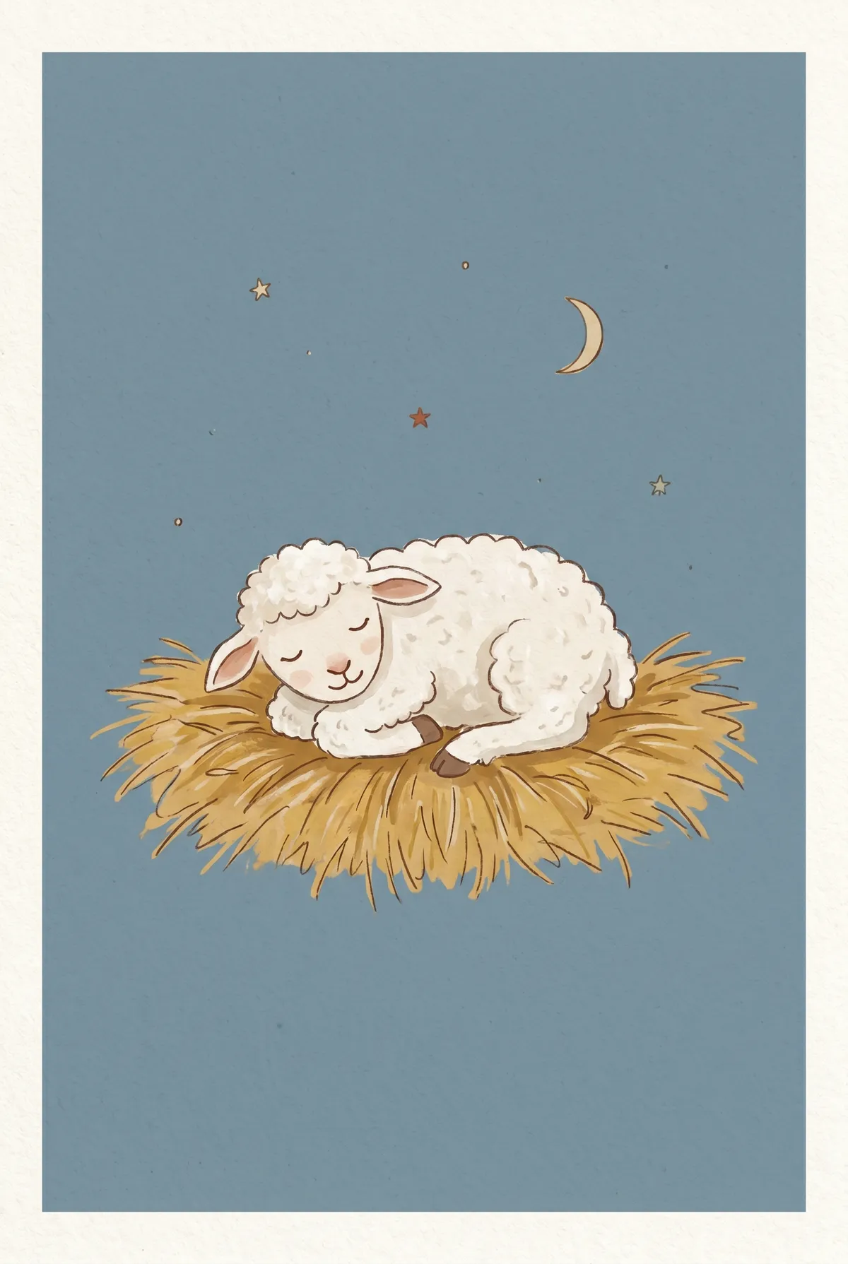 Sleeping Lamb Print