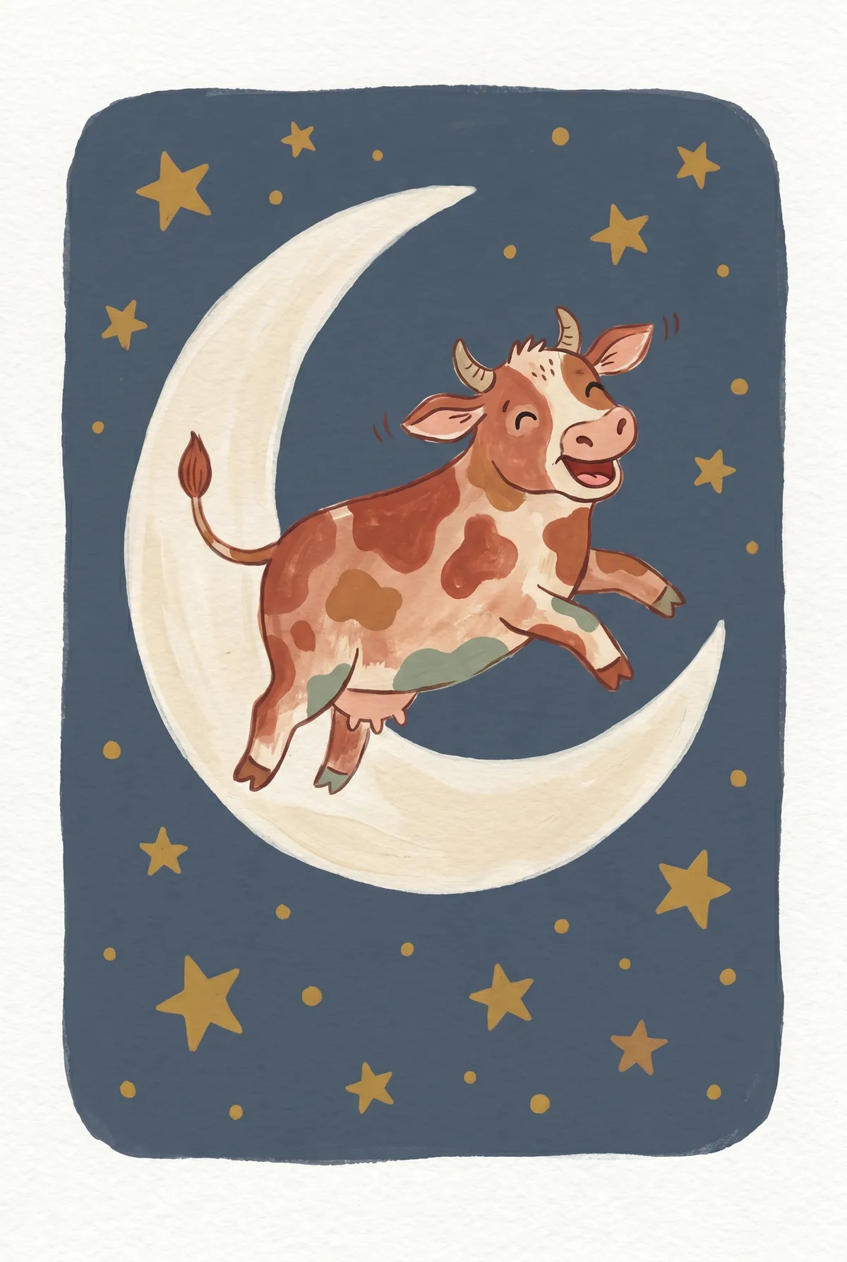 Cow Jumping Over the Moon Print