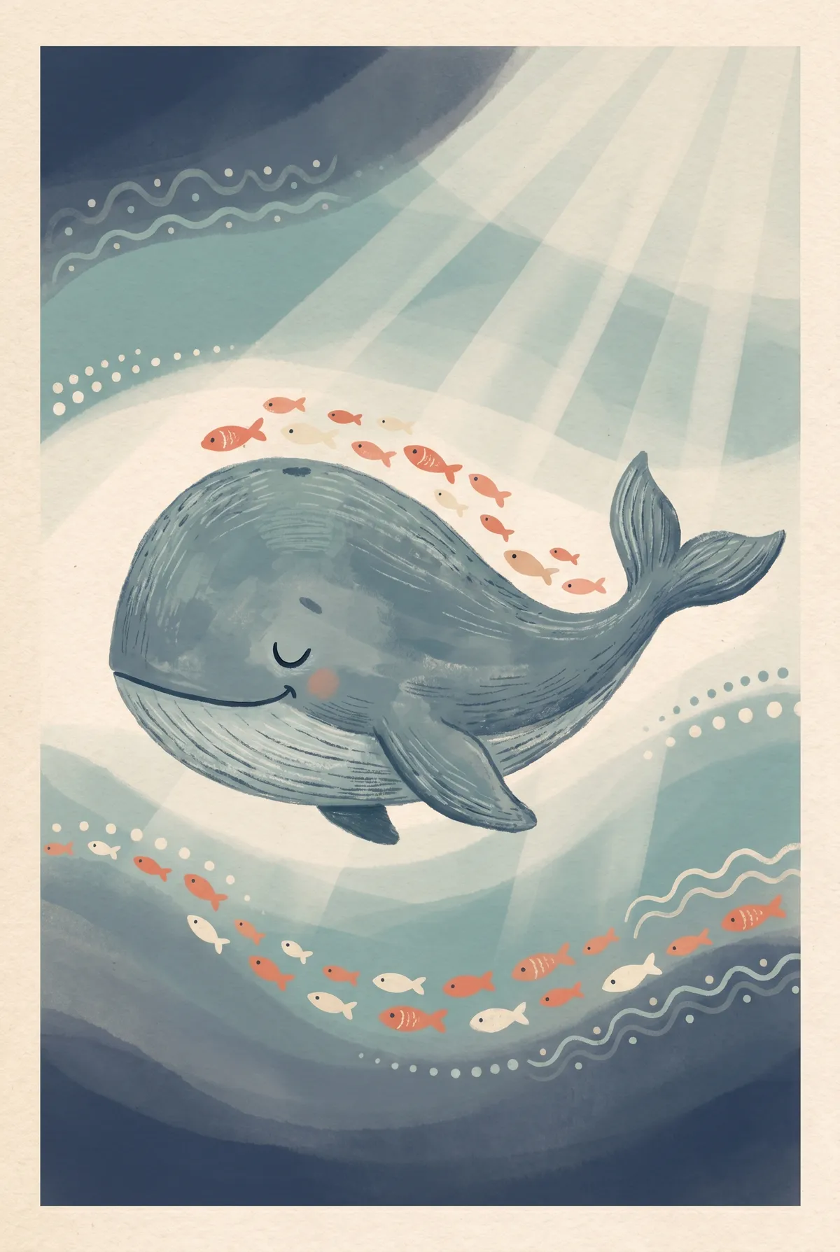 Sleeping Whale Print