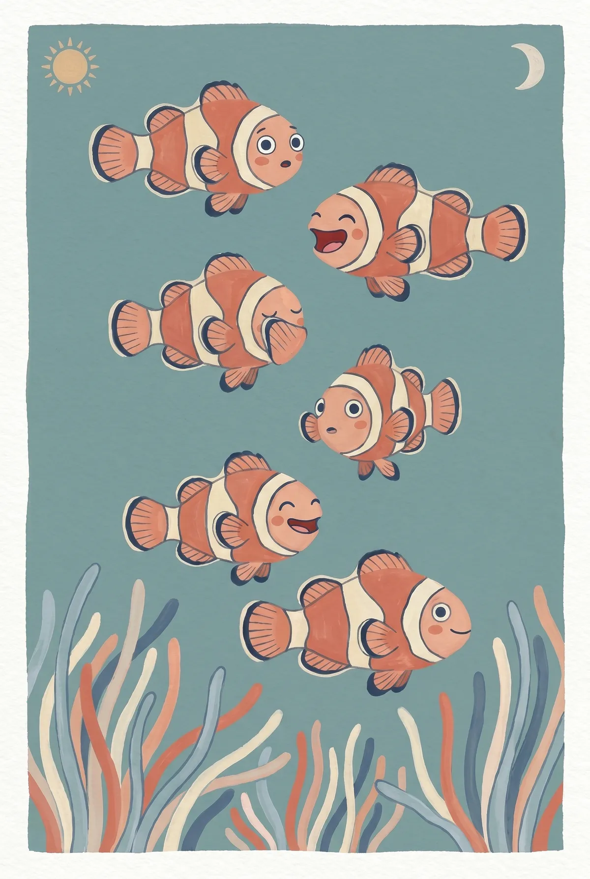 Clownfish School Print