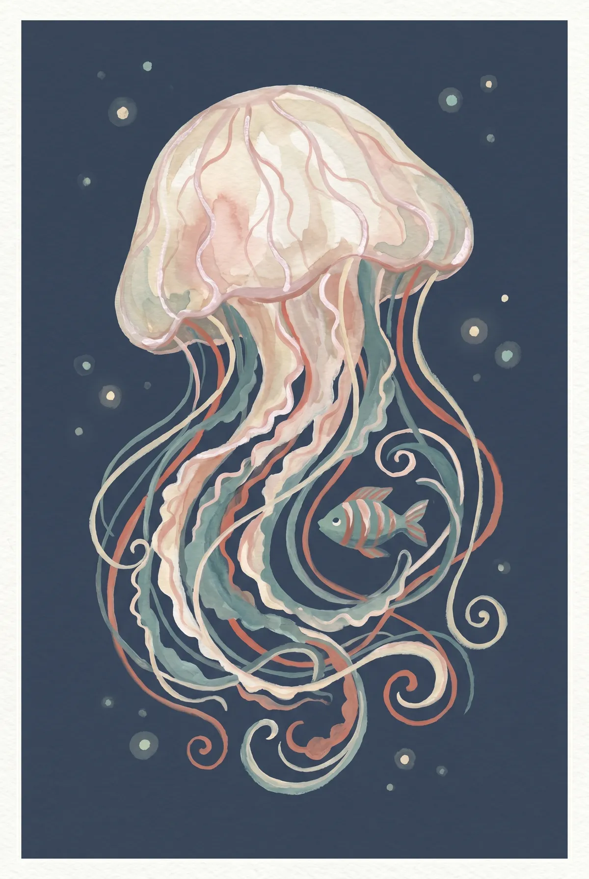 Watercolor Jellyfish Print
