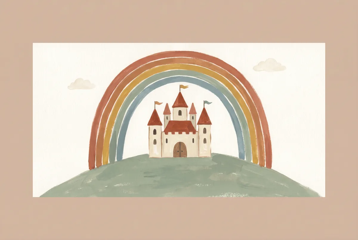 Castle Rainbow Print