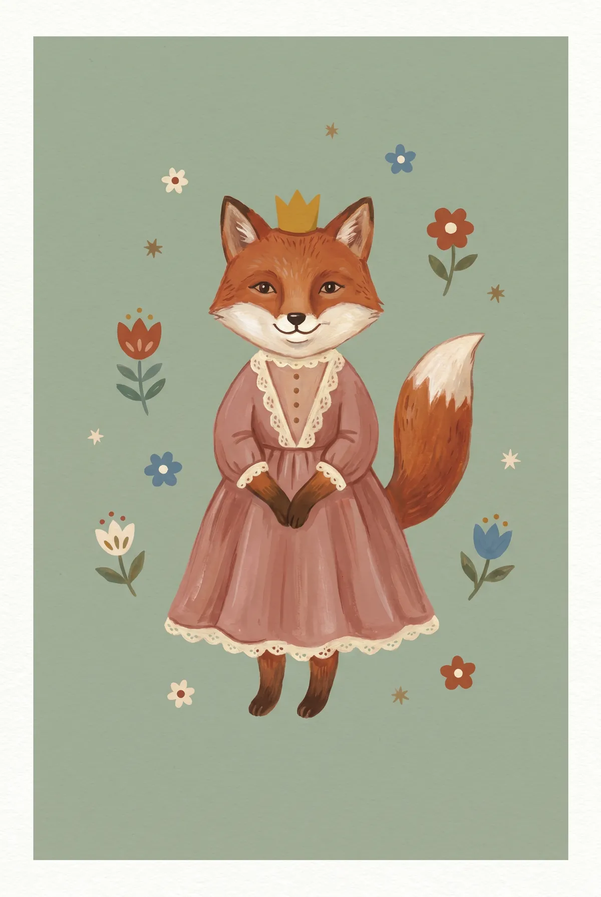 Princess Fox Print