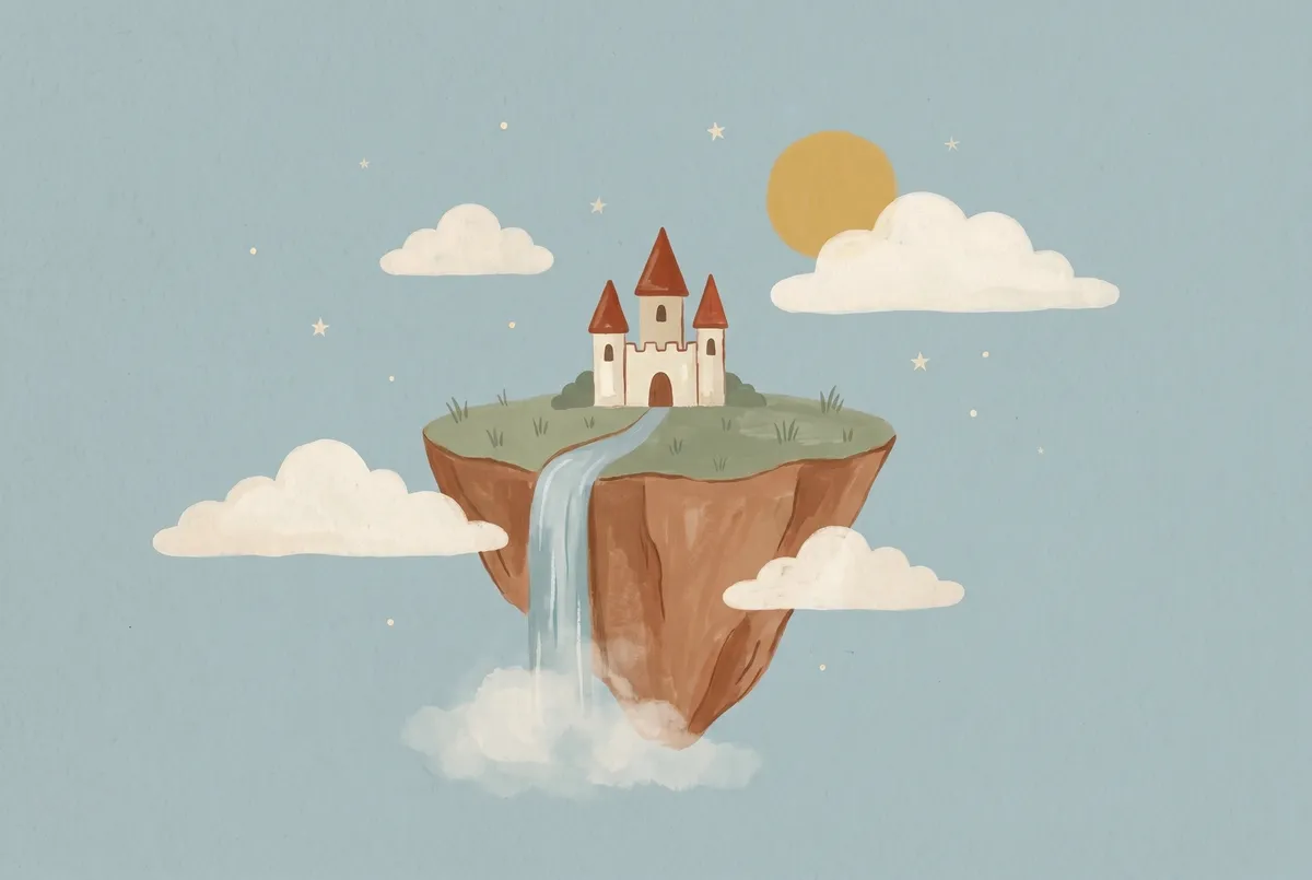 Floating Castle Island Print