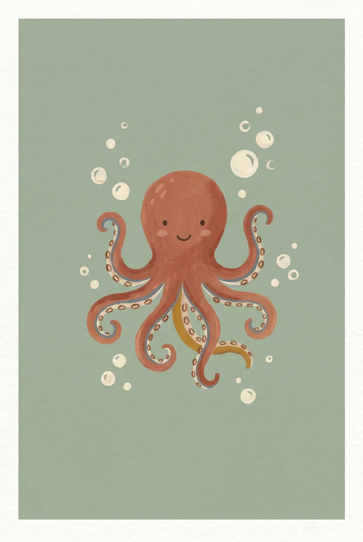 Smiling Octopus Print