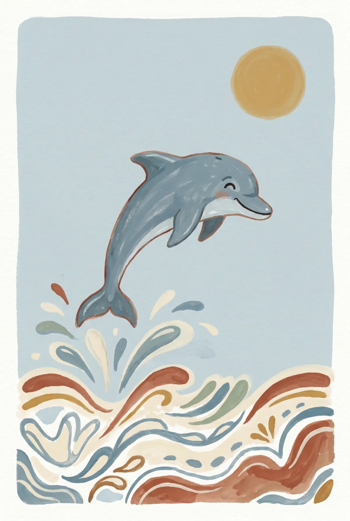 Dolphin Jump Print
