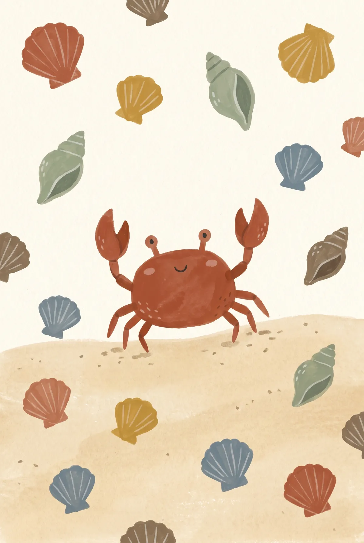 Happy Crab Print