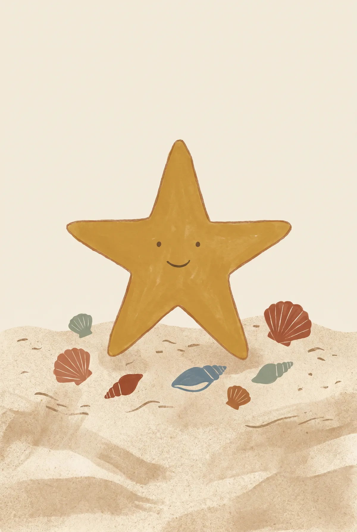 Smiling Starfish Print