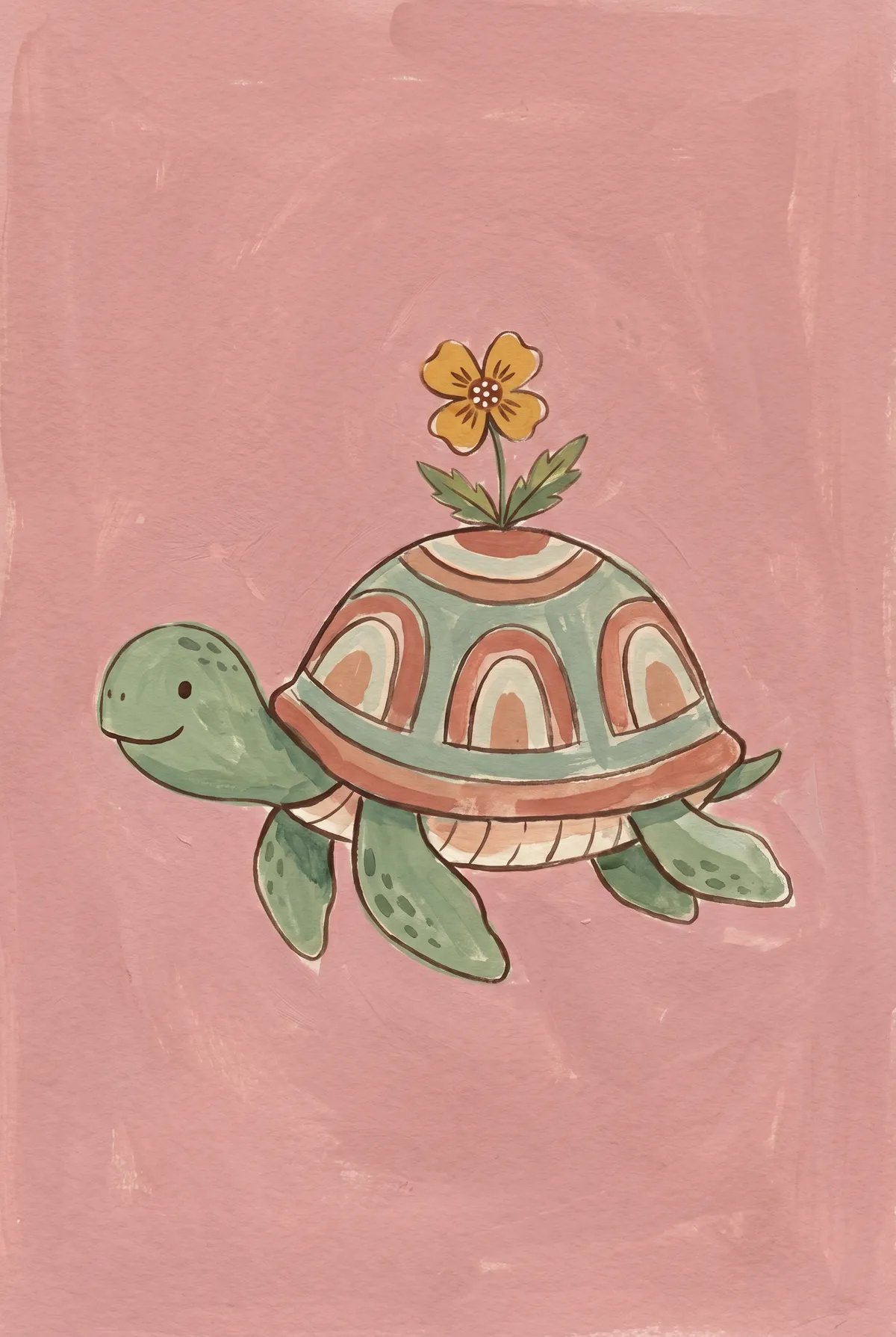 Pink Turtle Print
