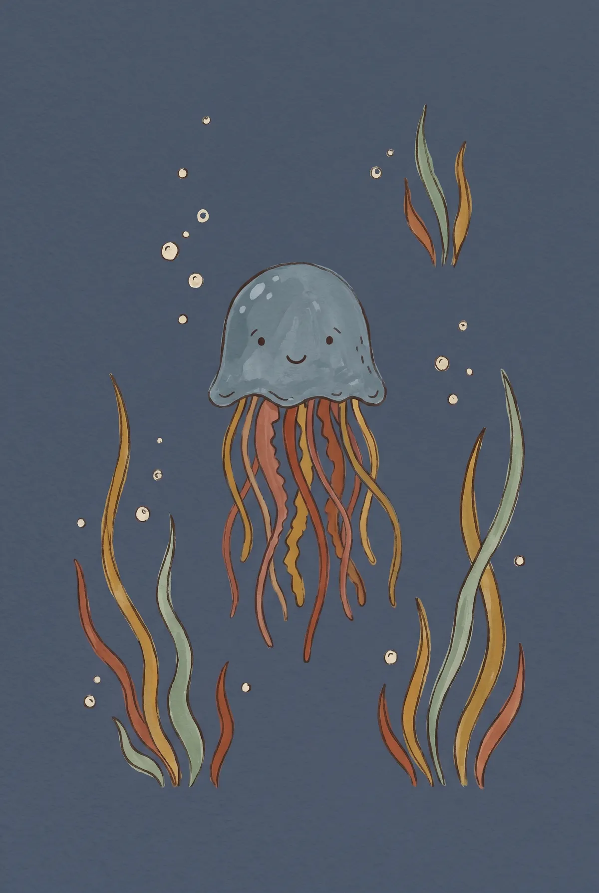 Smiling Jellyfish Print