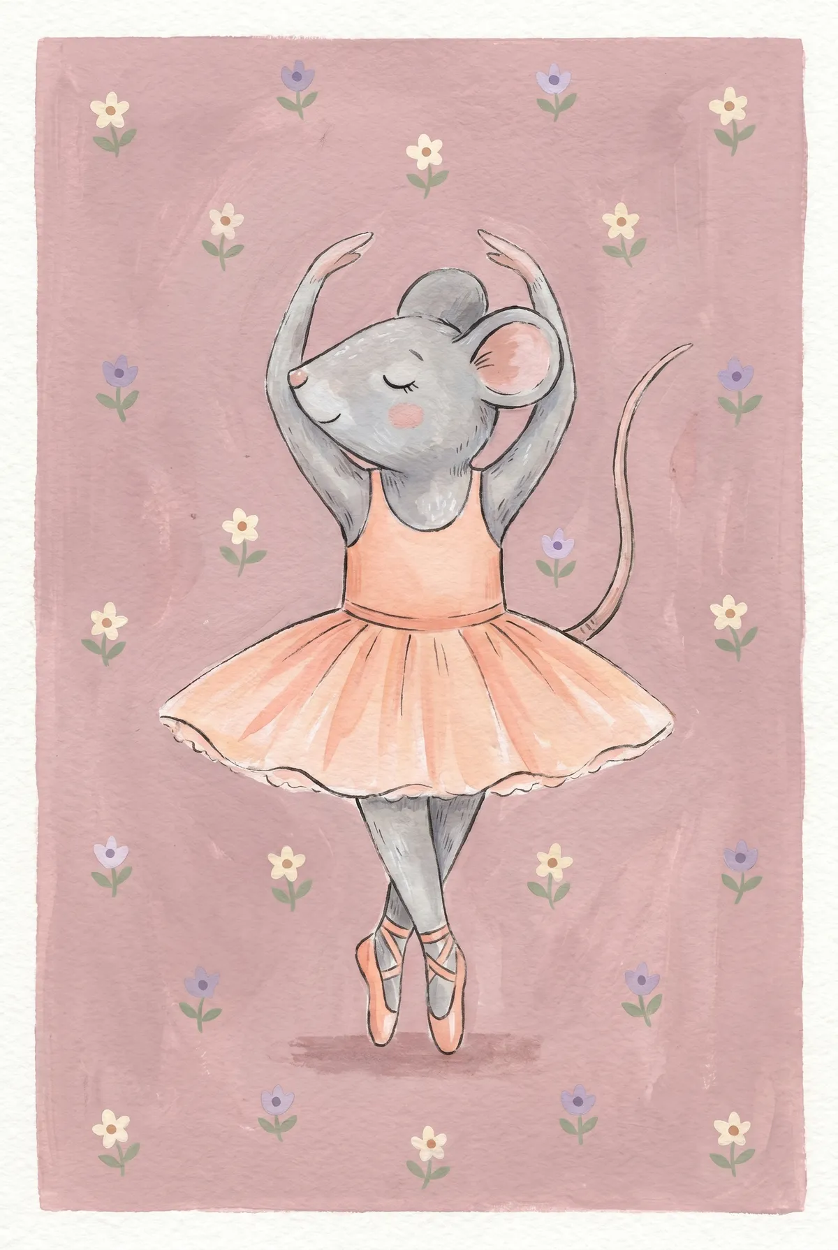 Ballerina Mouse Print