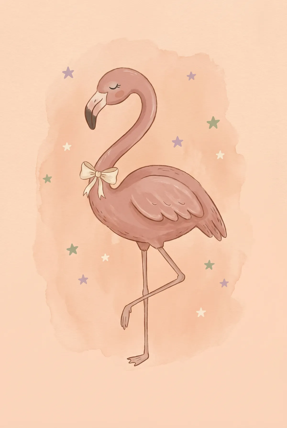 Flamingo Nursery Print