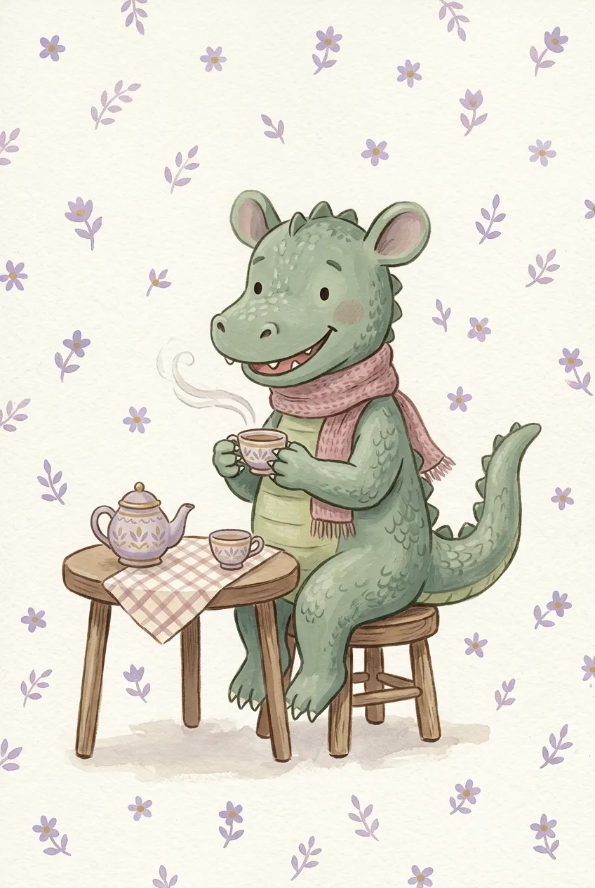 Dragon Tea Party Print