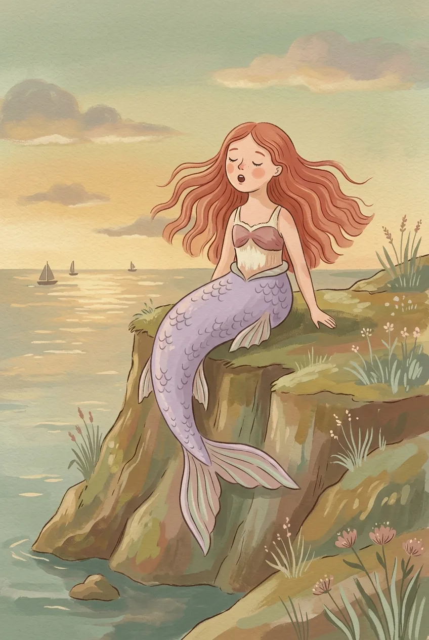Singing Mermaid Print