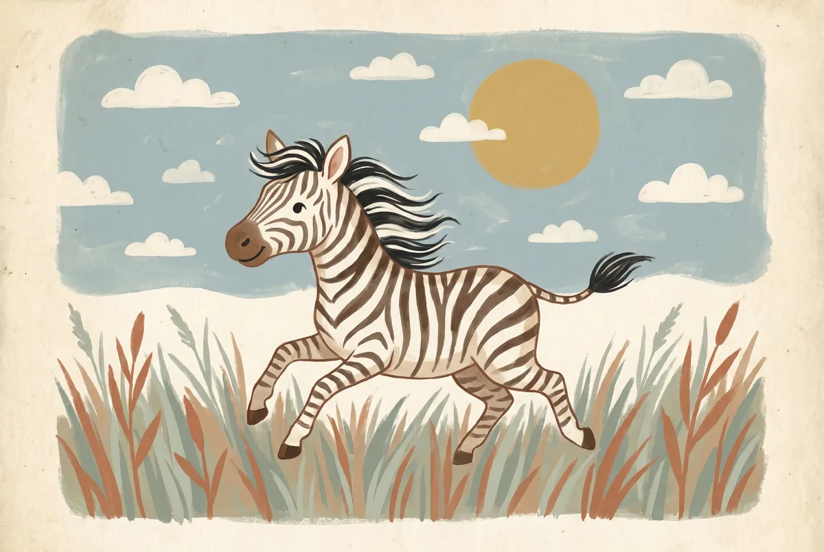Galloping Zebra Print