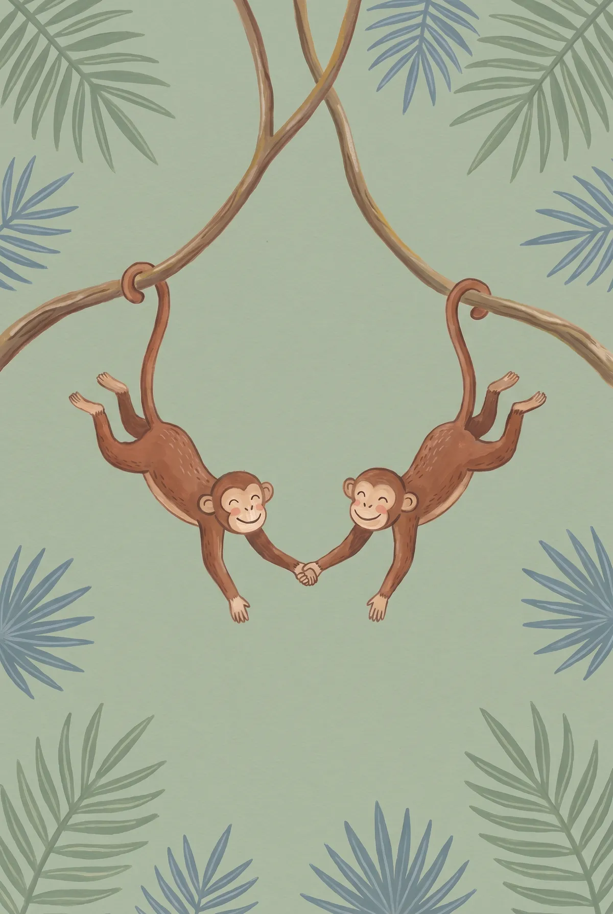 Monkey Friends Print
