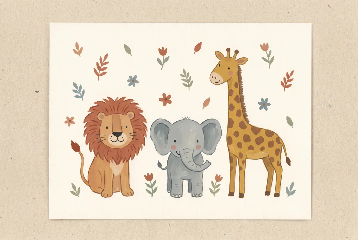 Safari Animals Print