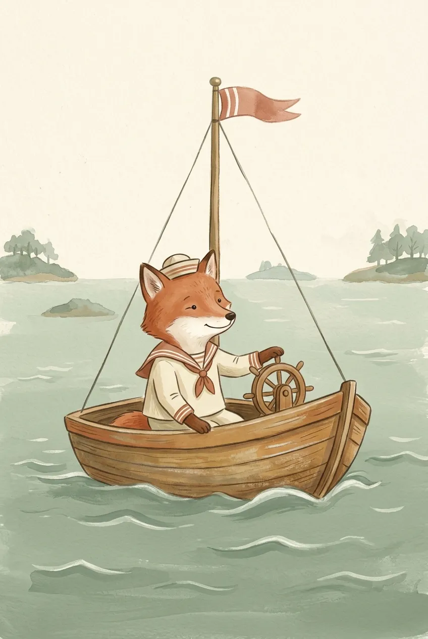 Sailor Fox Print